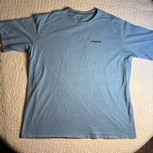 Patagonia Men's XL Fitz Roy Horizons Responsibili-Tee TShirt Blue Good Condition